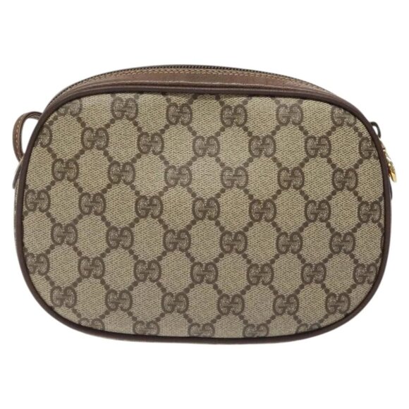 GUCCI GG Supreme Web Sherry Line Shoulder Bag PVC Beige 007 754 6112 Auth - Picture 6 of 15